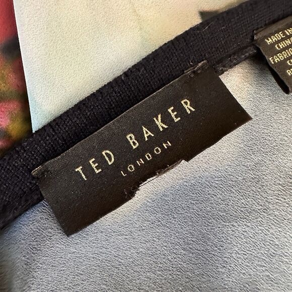 Ted Baker London Lovinia Black Floral Open Cardigan Size L/XL Womens - Picture 7 of 8